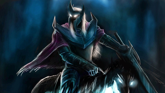 Demon horse forest glow blue free wallpaper for desktop - medium preview image