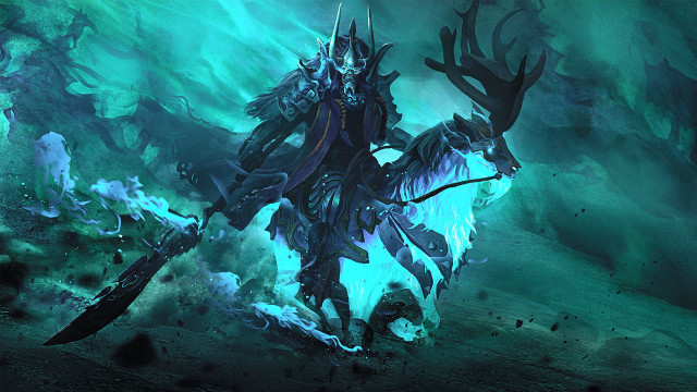 Man horse sword demon forest free wallpaper for desktop - medium preview image