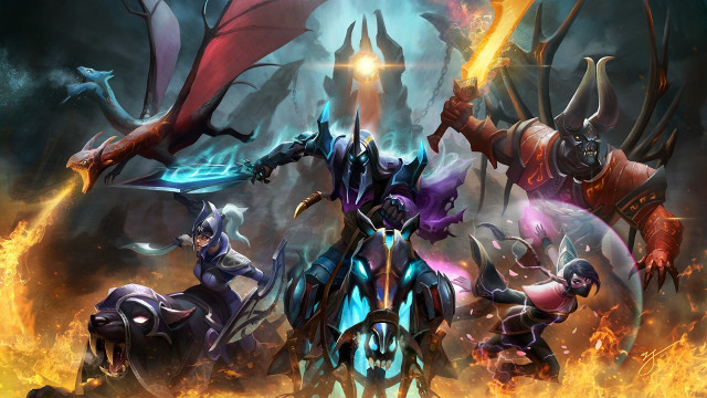 Demonic creatures in a dark free wallpaper for desktop - medium preview image