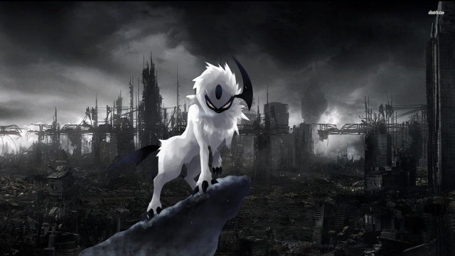 White black animal rock city free wallpaper for desktop - medium preview image
