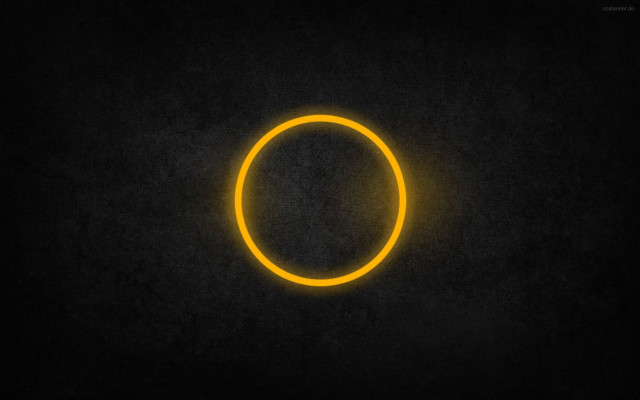 Yellow ring light dark sky free wallpaper for desktop - medium preview image