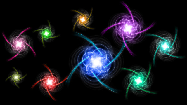Colorful lights abstract planet energy free wallpaper for desktop - medium preview image