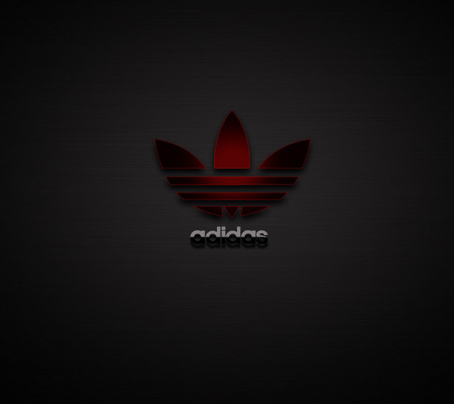 Red adidas logo black background free wallpaper for tablet - medium preview image