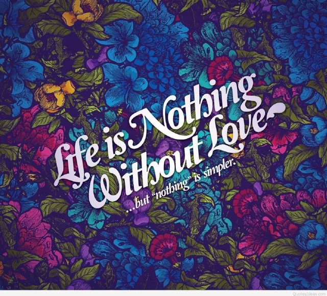 Colorful floral background quote life free wallpaper for tablet - medium preview image