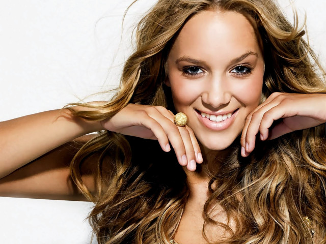 Woman long hair ring smiling free wallpaper for desktop - medium preview image