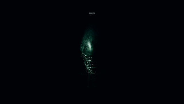 Dark room alien head black free wallpaper for desktop - medium preview image