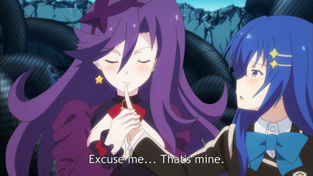 Anime girls purple hair star free wallpaper for desktop - medium preview image