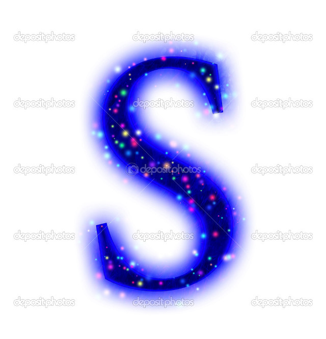 Bright blue letter s sparkle free wallpaper for tablet - medium preview image