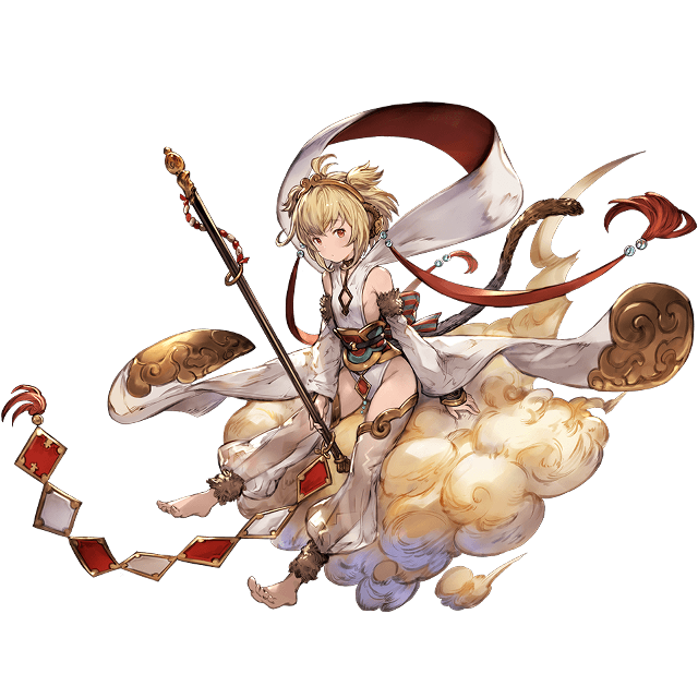 Woman sword flying air clouds free wallpaper for tablet - medium preview image