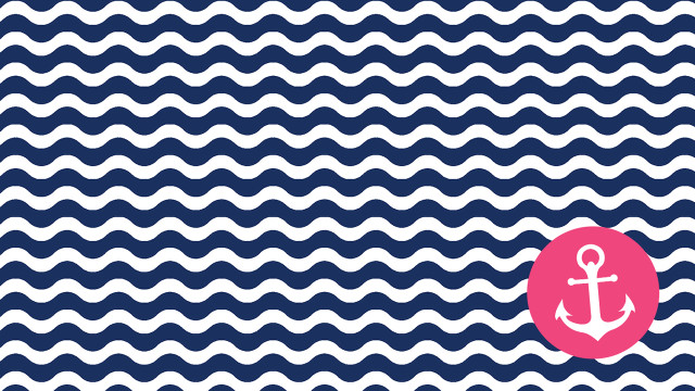 Blue white striped anchor pink free wallpaper for desktop - medium preview image