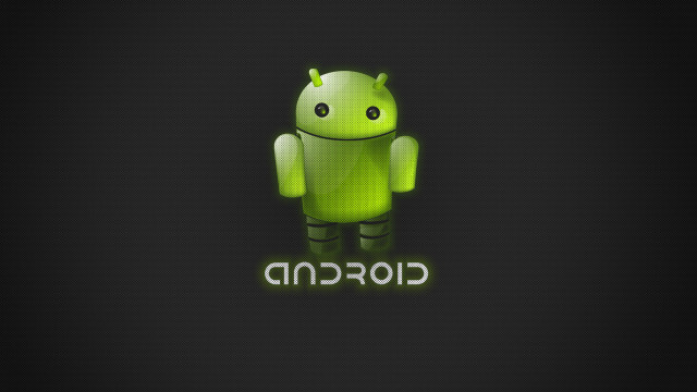 Green android logo black background free wallpaper for desktop - medium preview image