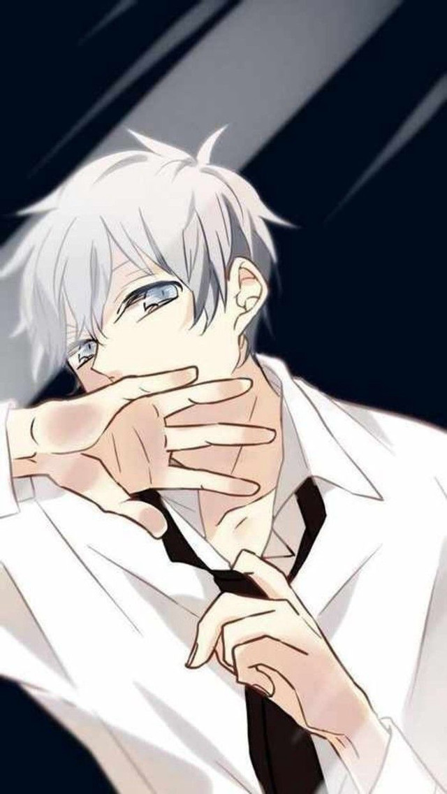 Man white shirt tie hand free wallpaper for mobile - medium preview image