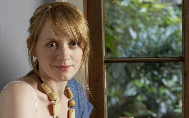 Woman necklace smiling camera coffee free wallpaper for desktop - medium preview image