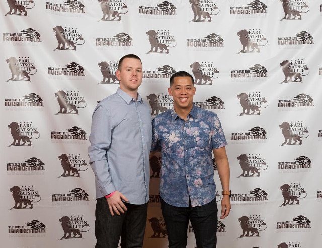 Two men animal rescuers wall free wallpaper for desktop - medium preview image