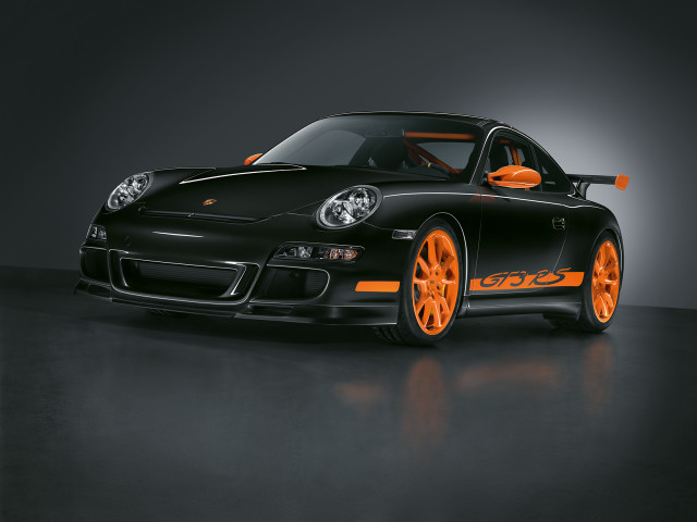 Black orange sports car dark free wallpaper for desktop - medium preview image