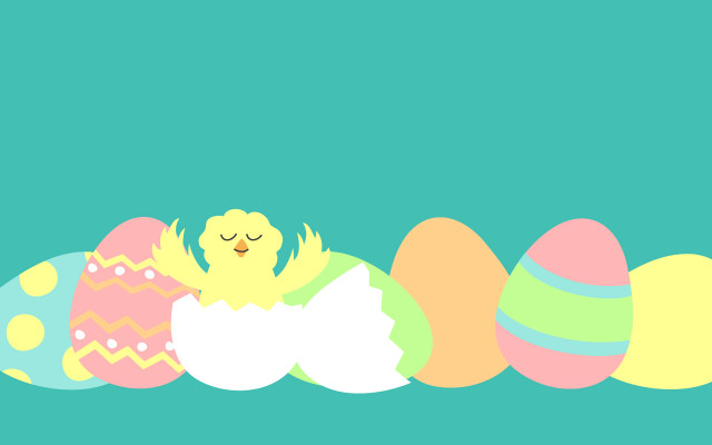 Eggs chick green background blue free wallpaper for desktop - medium preview image