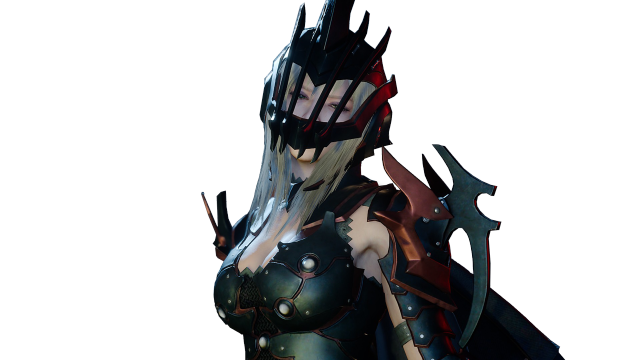 Futuristic woman spikes sword hand free wallpaper for desktop - medium preview image