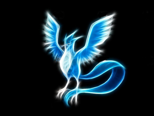 Blue bird white wings hologram free wallpaper for desktop - medium preview image
