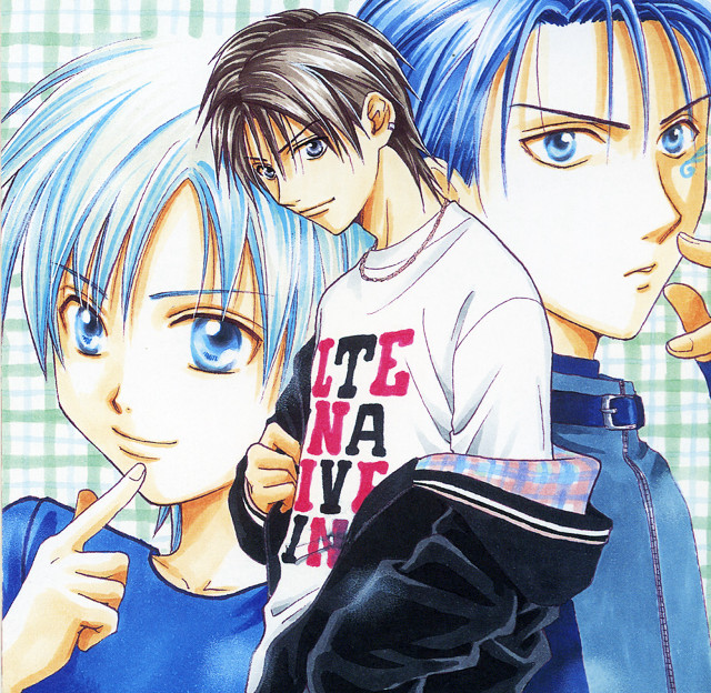 Anime characters blue eyes white free wallpaper for tablet - medium preview image