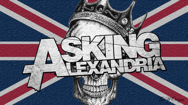 Skull crown Alexandria British flag free wallpaper for desktop - medium preview image