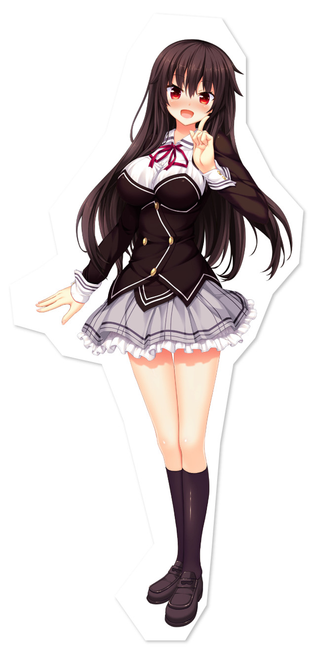 Girl black jacket skirt bow free wallpaper for mobile - medium preview image