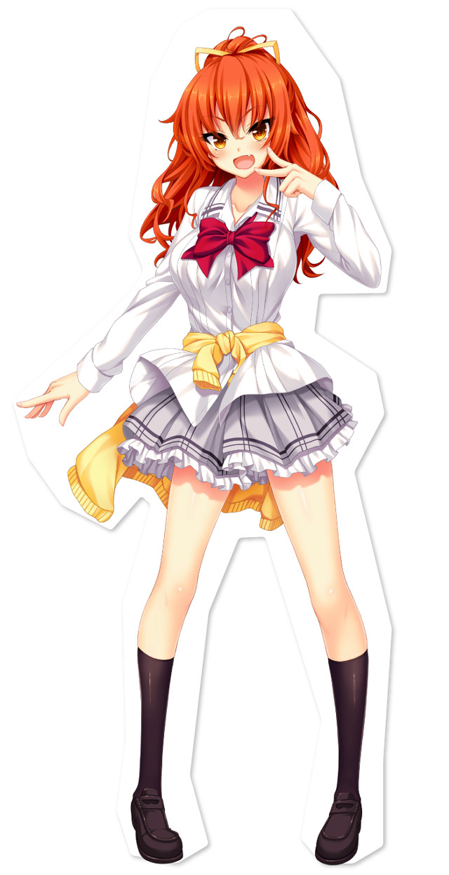 Alice prin hologram schoolgirl orange free wallpaper for mobile - medium preview image