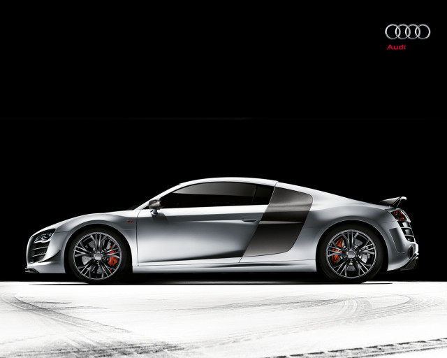 Silver sports car dark room #46 free wallpaper for desktop - medium preview image