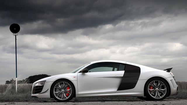 White sports car cloudy sky #22 free wallpaper for desktop - medium preview image