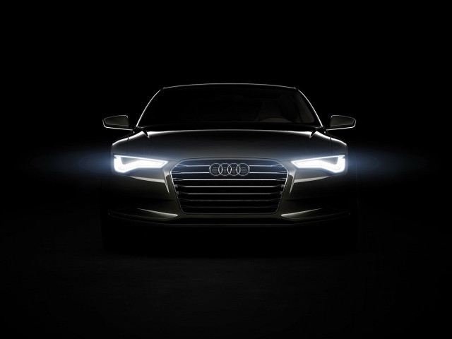 Car dark headlights glowing night #5 free wallpaper for desktop - medium preview image