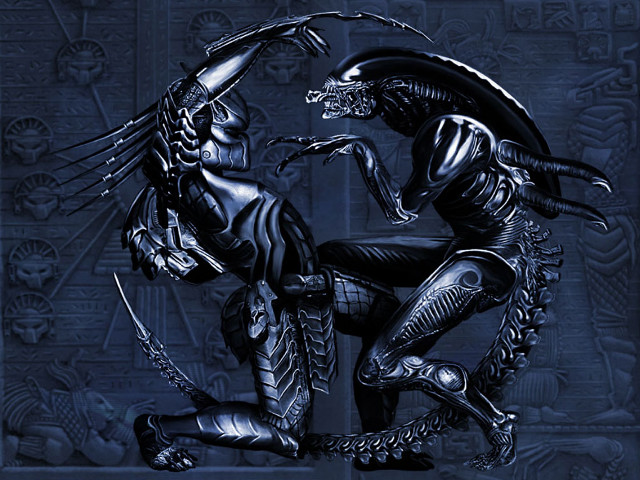 Aliens couple sitting chair wall free wallpaper for desktop - medium preview image
