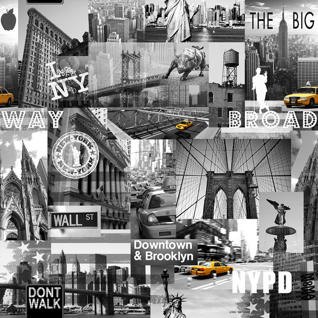New york brooklyn city collage #2 free wallpaper for tablet - medium preview image