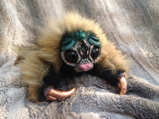 Stuffed green headed monster tongue free wallpaper for desktop - medium preview image