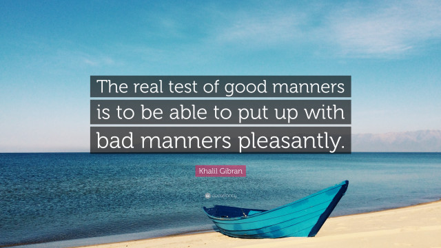 Boat beach quote good manners free wallpaper for desktop - medium preview image