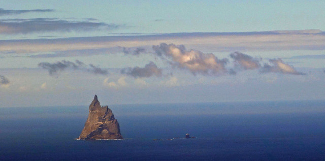 Large rock ocean cloudy sky #3 free wallpaper for desktop - medium preview image