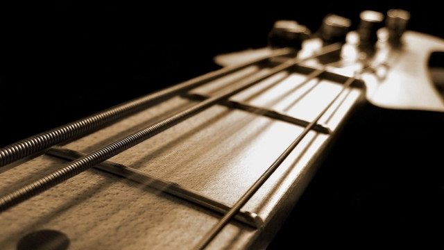 Guitar neck closeup strings knobs free wallpaper for desktop - medium preview image