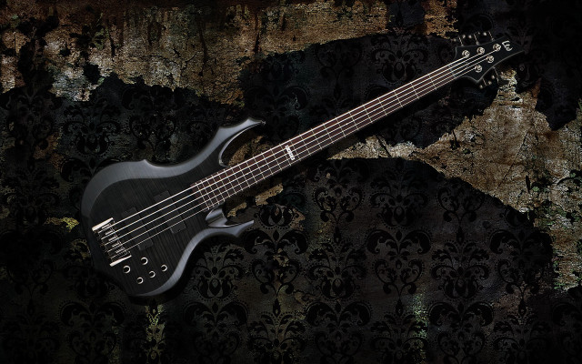 Black bass guitar wallpaper background free wallpaper for desktop - medium preview image