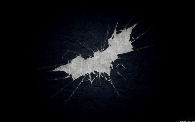 Batman symbol dark background white #2 free wallpaper for desktop - medium preview image