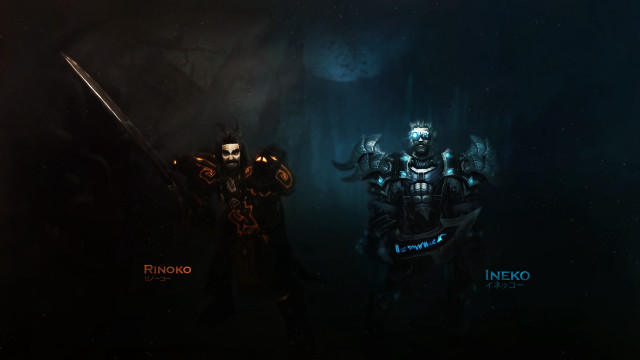 Dark skinned men neon light free wallpaper for desktop - medium preview image