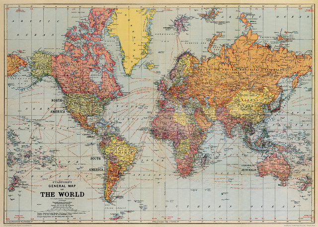 World map countries cities detailed free wallpaper for desktop - medium preview image