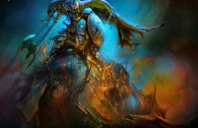 Man horse sword armor painting free wallpaper for desktop - medium preview image