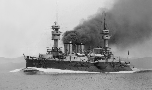 Large ship smoke stacks water #5 free wallpaper for desktop - medium preview image