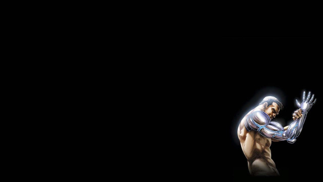 Futuristic man glowing arm dark free wallpaper for desktop - medium preview image