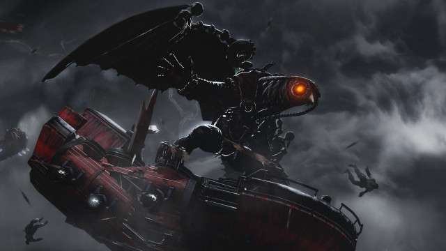 Demonic creature red drum red free wallpaper for desktop - medium preview image