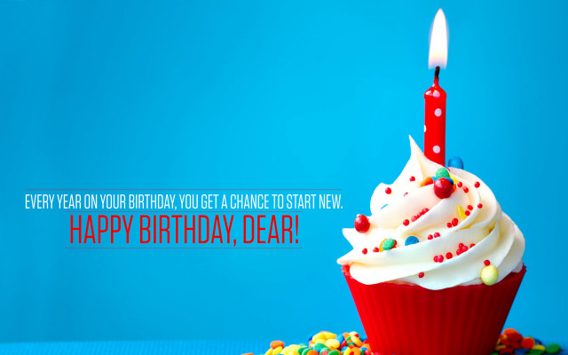 Cupcake candle sprinkles delicious birthday free wallpaper for desktop - medium preview image