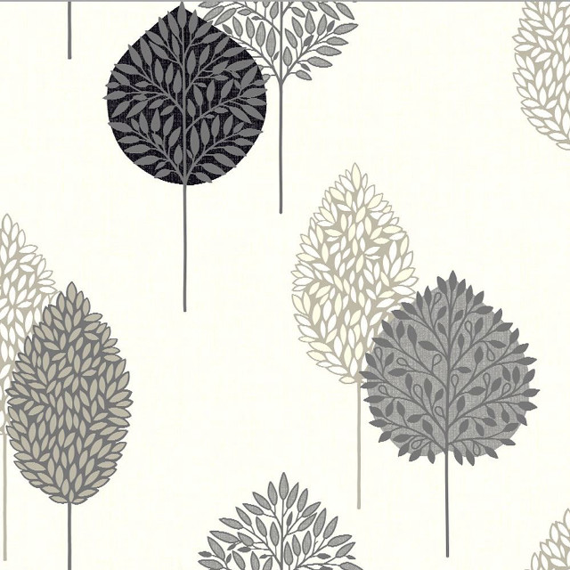 Tree pattern white background black free wallpaper for tablet - medium preview image
