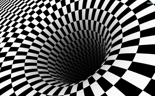 Checkered pattern black white circle free wallpaper for desktop - medium preview image