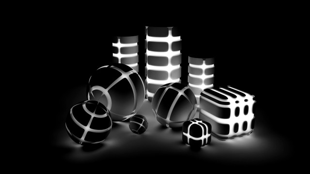 Shapes sizes objects black background free wallpaper for desktop - medium preview image
