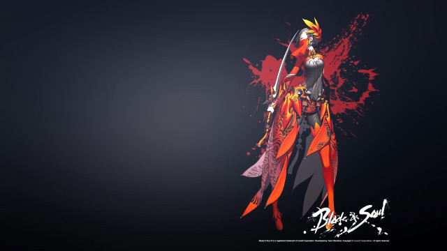 Anime character sword blood splatter #2 free wallpaper for desktop - medium preview image
