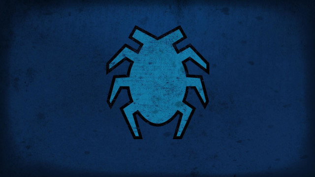 Blue spider black outline back free wallpaper for desktop - medium preview image