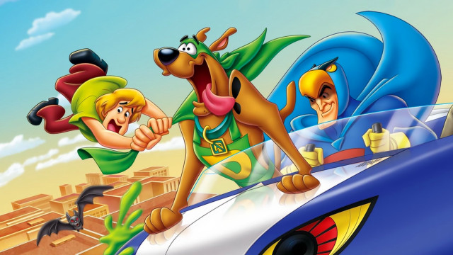 Cartoon dog man car roof free wallpaper for desktop - medium preview image